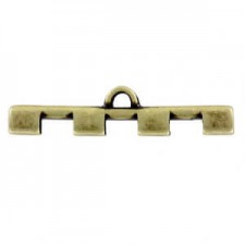 Cymbal ™ DQ metal ending Soros Iv for Tila beads - Antique bronze